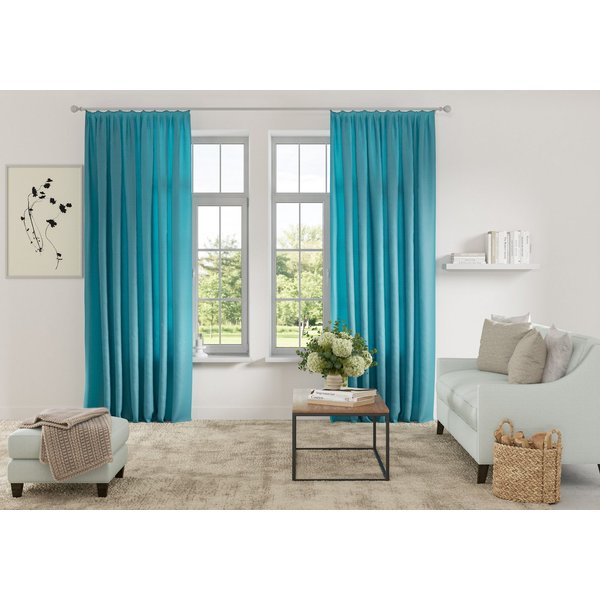 OTTO home Vorhang Parry mit Kräuselband, 2er Set, blickdicht, Topseller (2 St), Kräuselband, blickdicht, Polyester, 2-er Set, blickdicht, monochrom, basic, einf
