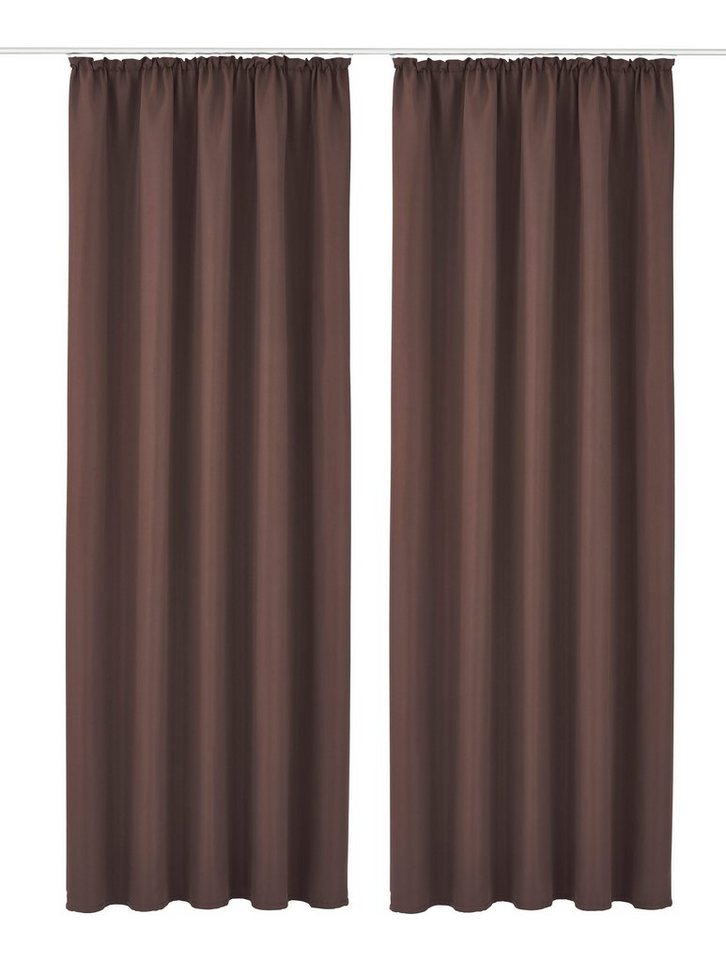 OTTO home Vorhang Raja, Gardinen mit Kräuselband, blickdicht, Wohnzimmer, Topseller! (2 St), Kräuselband, blickdicht, Polyester, 2er-Set, Bestseller, einfarbig, – Bild 2 von 5