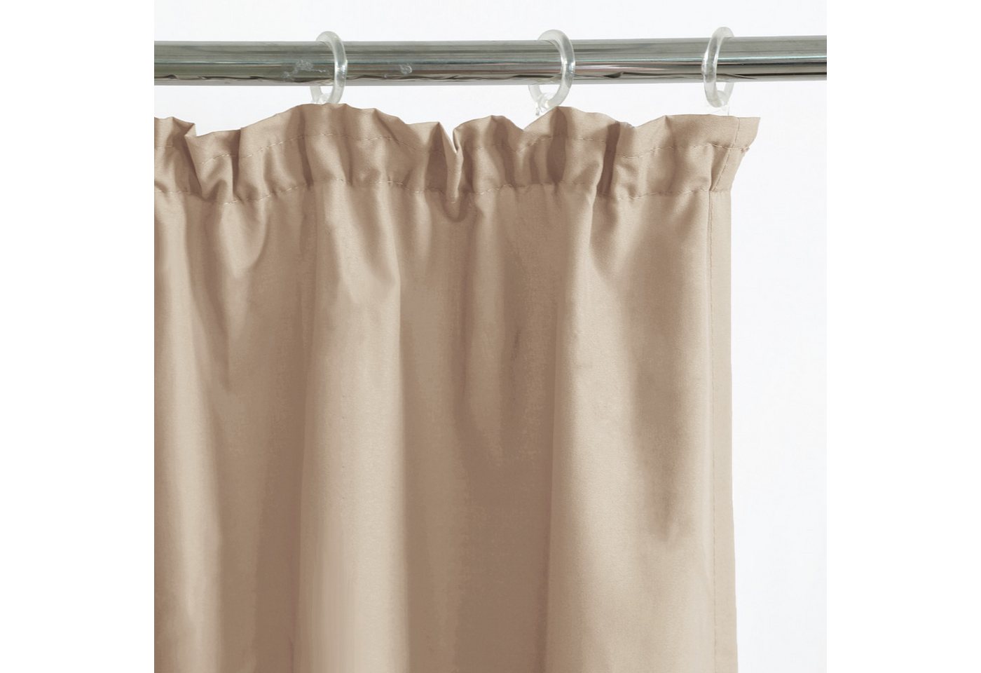 OTTO home Vorhang Raja, Gardinen mit Kräuselband, blickdicht, Wohnzimmer, Topseller! (2 St), Kräuselband, blickdicht, Polyester, 2er-Set, Bestseller, einfarbig, – Bild 4 von 5
