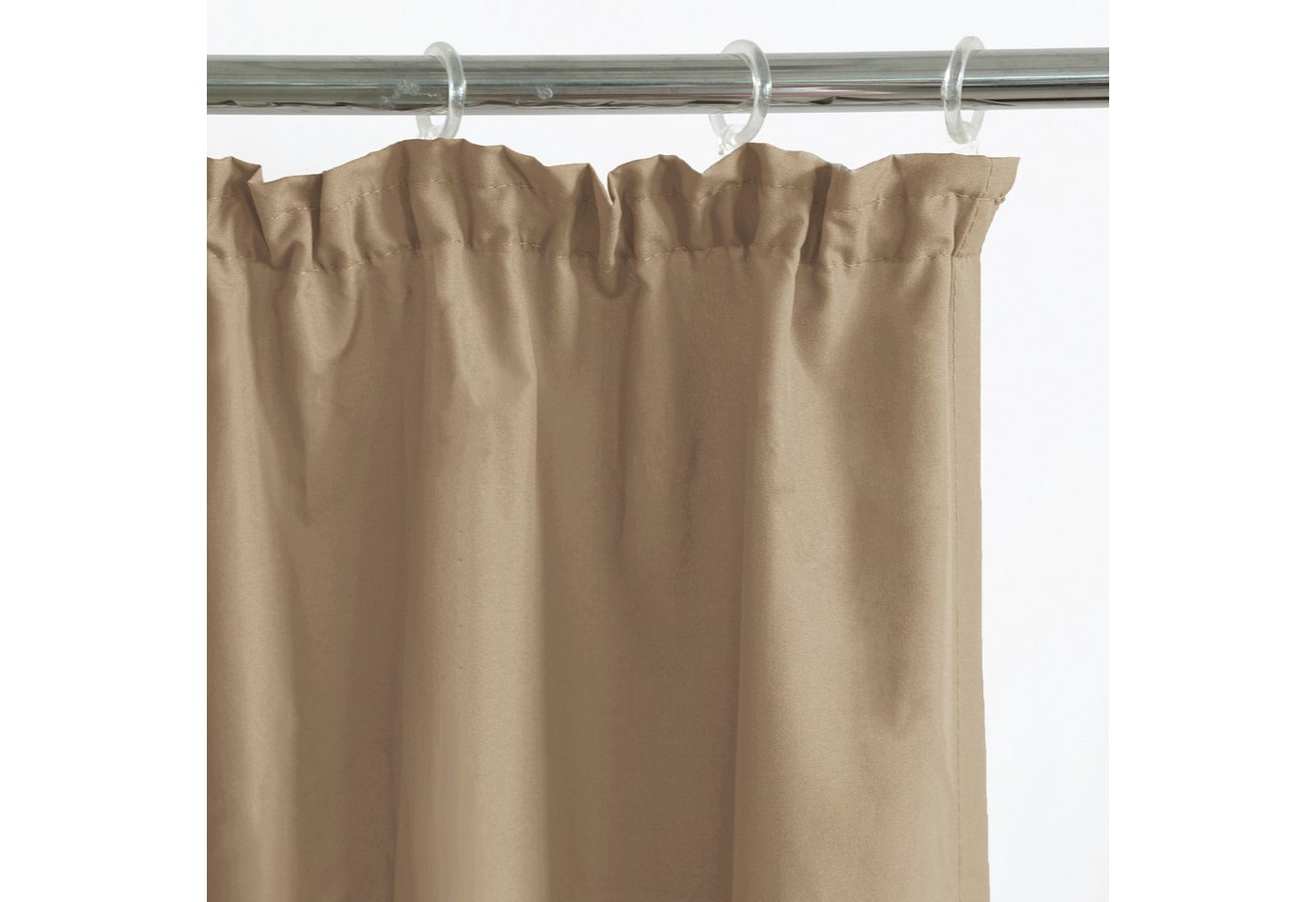 OTTO home Vorhang Raja, Gardinen mit Kräuselband, blickdicht, Wohnzimmer, Topseller! (2 St), Kräuselband, blickdicht, Polyester, 2er-Set, Bestseller, einfarbig, – Bild 4 von 5