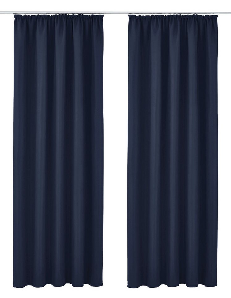 OTTO home Vorhang Raja, Gardinen mit Kräuselband, blickdicht, Wohnzimmer, Topseller! (2 St), Kräuselband, blickdicht, Polyester, 2er-Set, Bestseller, einfarbig, – Bild 2 von 5