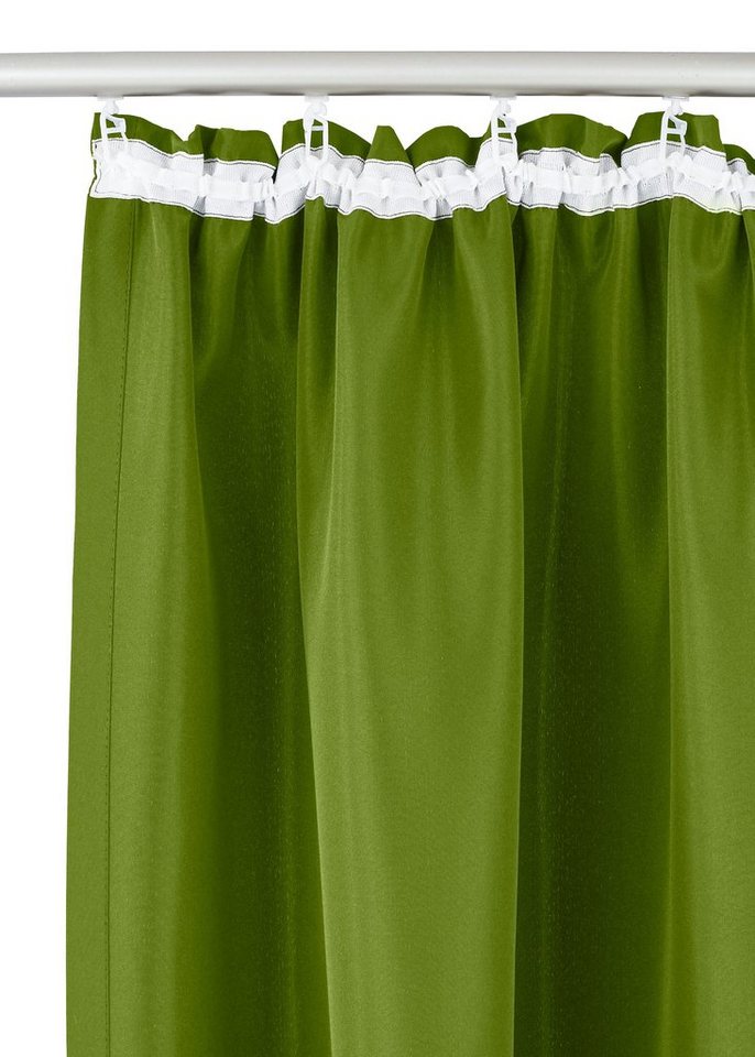 OTTO home Vorhang Raja, Gardinen mit Kräuselband, blickdicht, Wohnzimmer, Topseller! (2 St), Kräuselband, blickdicht, Polyester, 2er-Set, Bestseller, einfarbig, – Bild 5 von 5