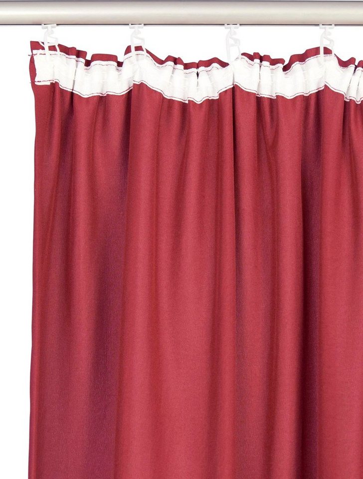 OTTO home Vorhang Raja, Gardinen mit Kräuselband, blickdicht, Wohnzimmer, Topseller! (2 St), Kräuselband, blickdicht, Polyester, 2er-Set, Bestseller, einfarbig, – Bild 5 von 5