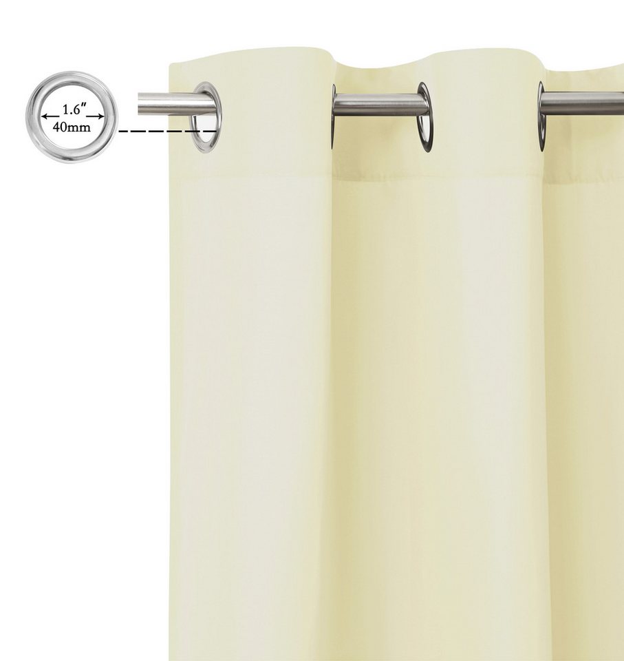OTTO home Vorhang Raja mit Ösen, 2er Pack, blickdicht, Topseller! (2 St), Ösen, blickdicht, Polyester, einfarbig, Einfache Montage, Pflegeleicht, Ösen, 2 er Pac – Bild 4 von 5
