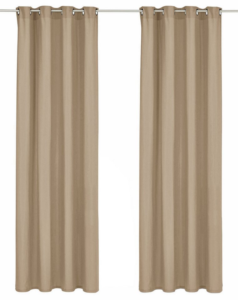 OTTO home Vorhang Raja mit Ösen, 2er Pack, blickdicht, Topseller! (2 St), Ösen, blickdicht, Polyester, einfarbig, Einfache Montage, Pflegeleicht, Ösen, 2 er Pac – Bild 2 von 5