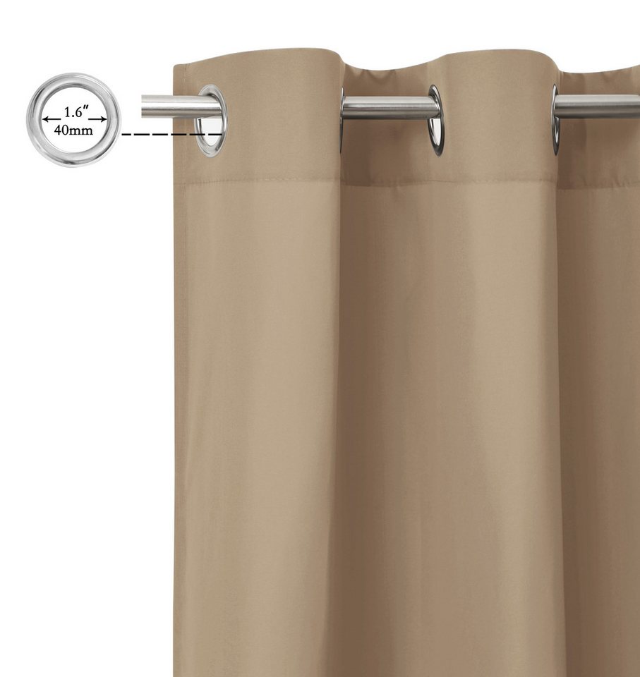 OTTO home Vorhang Raja mit Ösen, 2er Pack, blickdicht, Topseller! (2 St), Ösen, blickdicht, Polyester, einfarbig, Einfache Montage, Pflegeleicht, Ösen, 2 er Pac – Bild 3 von 5