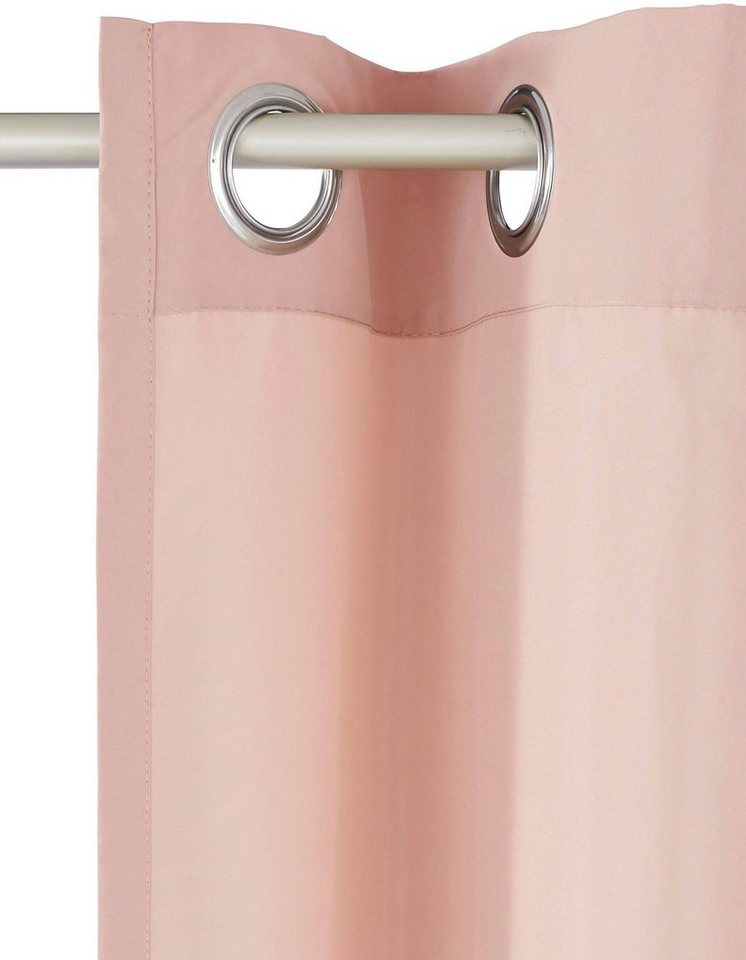 OTTO home Vorhang Raja mit Ösen, 2er Pack, blickdicht, Topseller! (2 St), Ösen, blickdicht, Polyester, einfarbig, Einfache Montage, Pflegeleicht, Ösen, 2 er Pac – Bild 5 von 5