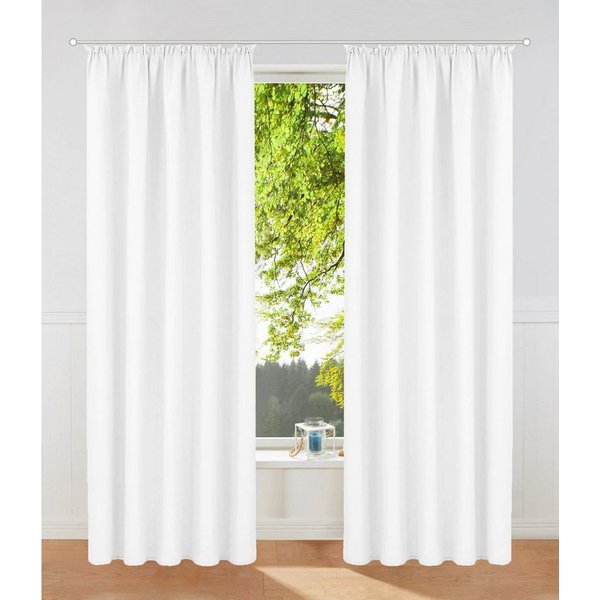 OTTO home Vorhang Raja mit Ösen, 2er Pack, blickdicht, Topseller! (2 St), Ösen, blickdicht, Polyester, einfarbig, Einfache Montage, Pflegeleicht, Ösen, 2 er Pac