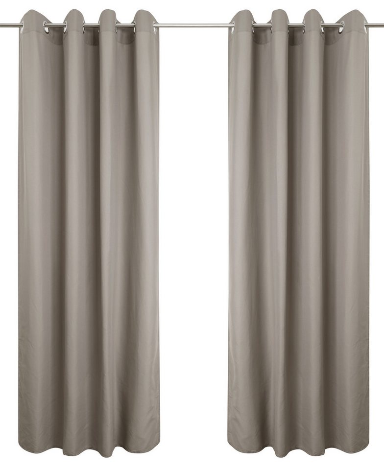 OTTO home Vorhang Raja mit Ösen, 2er Pack, blickdicht, Topseller! (2 St), Ösen, blickdicht, Polyester, einfarbig, Einfache Montage, Pflegeleicht, Ösen, 2 er Pac – Bild 2 von 5