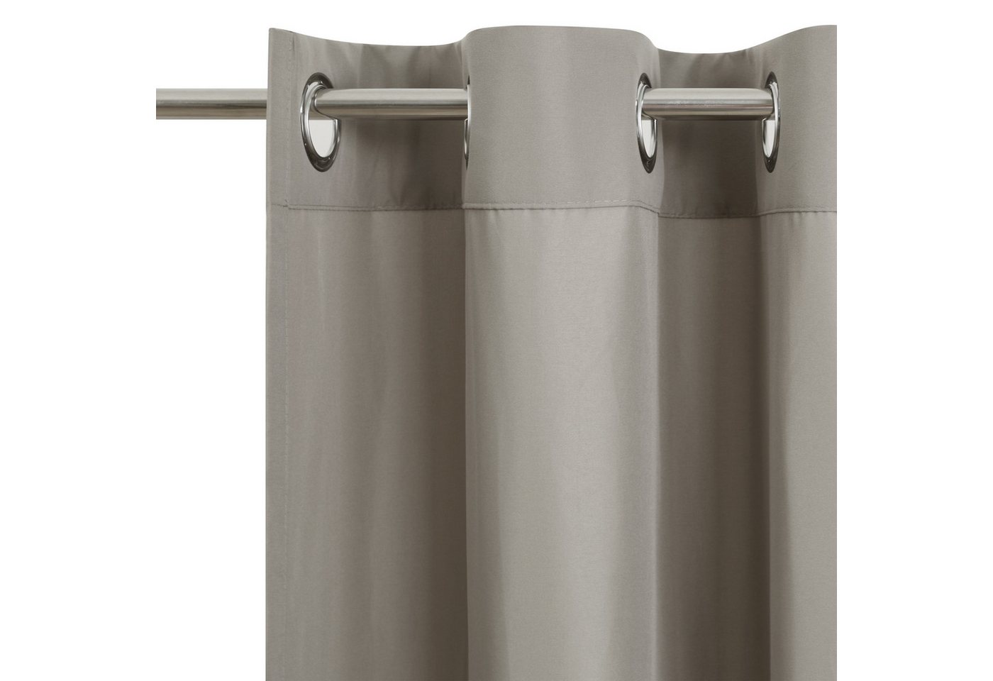 OTTO home Vorhang Raja mit Ösen, 2er Pack, blickdicht, Topseller! (2 St), Ösen, blickdicht, Polyester, einfarbig, Einfache Montage, Pflegeleicht, Ösen, 2 er Pac – Bild 4 von 5