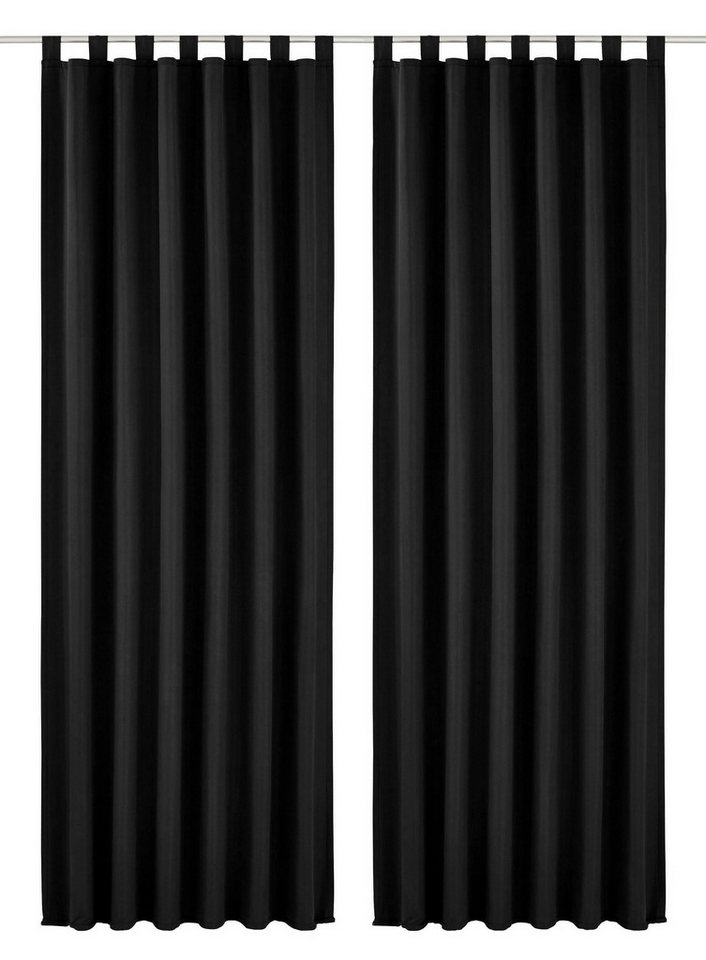 OTTO home Vorhang Raja mit Schlaufen, 2er Pack, blickdicht, Topseller (2 St), Schlaufen, blickdicht, Polyester, 2er-Set, Bestseller, einfarbig, modern, pflegele – Bild 2 von 5