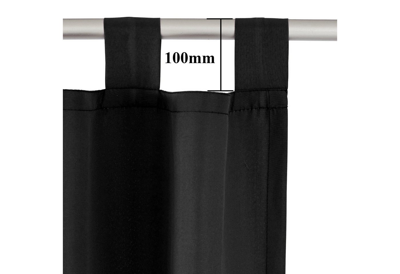 OTTO home Vorhang Raja mit Schlaufen, 2er Pack, blickdicht, Topseller (2 St), Schlaufen, blickdicht, Polyester, 2er-Set, Bestseller, einfarbig, modern, pflegele – Bild 3 von 5