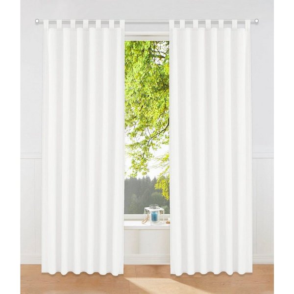 OTTO home Vorhang Raja mit Schlaufen, 2er Pack, blickdicht, Topseller (2 St), Schlaufen, blickdicht, Polyester, 2er-Set, Bestseller, einfarbig, modern, pflegele
