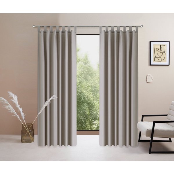 OTTO home Vorhang Raja mit Schlaufen, 2er Pack, blickdicht, Topseller (2 St), Schlaufen, blickdicht, Polyester, 2er-Set, Bestseller, einfarbig, modern, pflegele