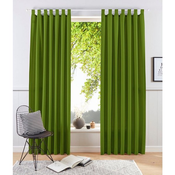 OTTO home Vorhang Raja mit Schlaufen, 2er Pack, blickdicht, Topseller (2 St), Schlaufen, blickdicht, Polyester, 2er-Set, Bestseller, einfarbig, modern, pflegele