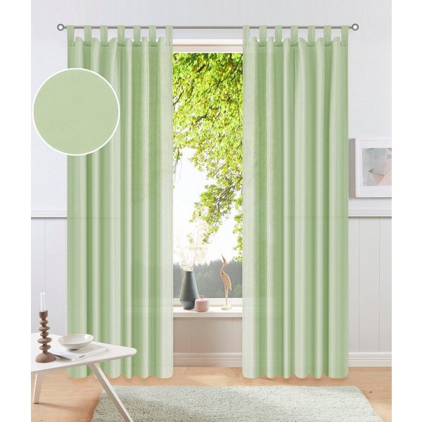 OTTO home Vorhang Raja mit Schlaufen, 2er Pack, blickdicht, Topseller (2 St), Schlaufen, blickdicht, Polyester, 2er-Set, Bestseller, einfarbig, modern, pflegele