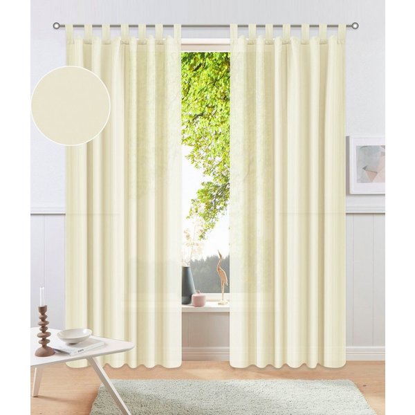 OTTO home Vorhang Raja mit Schlaufen, 2er Pack, blickdicht, Topseller (2 St), Schlaufen, blickdicht, Polyester, 2er-Set, Bestseller, einfarbig, modern, pflegele