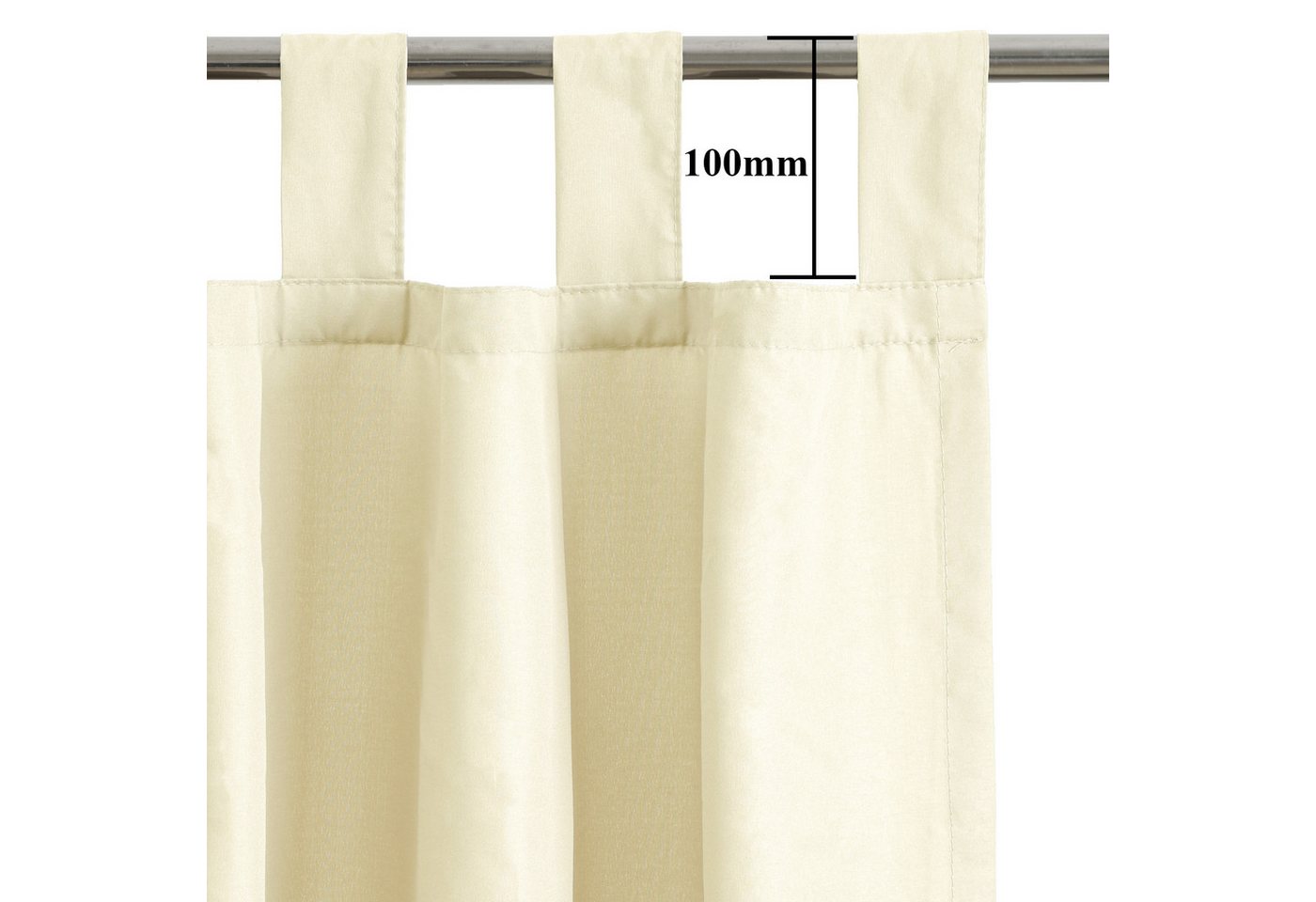 OTTO home Vorhang Raja mit Schlaufen, 2er Pack, blickdicht, Topseller (2 St), Schlaufen, blickdicht, Polyester, 2er-Set, Bestseller, einfarbig, modern, pflegele – Bild 5 von 5