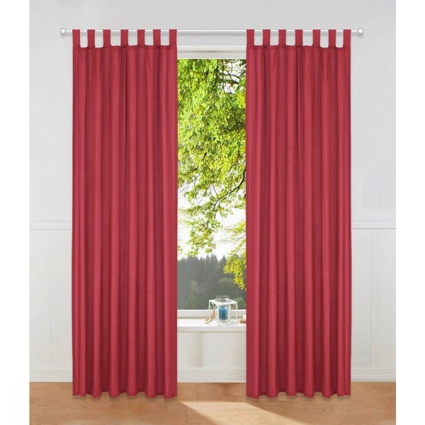 OTTO home Vorhang Raja mit Schlaufen, 2er Pack, blickdicht, Topseller (2 St), Schlaufen, blickdicht, Polyester, 2er-Set, Bestseller, einfarbig, modern, pflegele