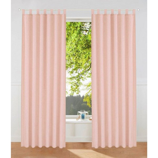 OTTO home Vorhang Raja mit Schlaufen, 2er Pack, blickdicht, Topseller (2 St), Schlaufen, blickdicht, Polyester, 2er-Set, Bestseller, einfarbig, modern, pflegele