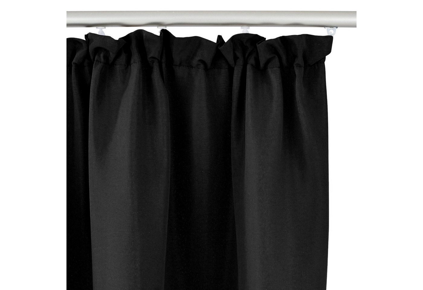 OTTO home Vorhang Raja, Gardinen mit Kräuselband, blickdicht, Wohnzimmer, Topseller! (2 St), Kräuselband, blickdicht, Polyester, 2er-Set, Bestseller, einfarbig, – Bild 4 von 5