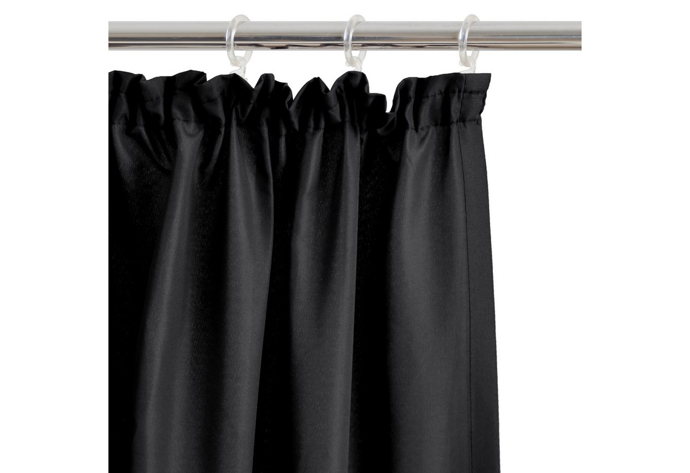 OTTO home Vorhang Raja, Gardinen mit Kräuselband, blickdicht, Wohnzimmer, Topseller! (2 St), Kräuselband, blickdicht, Polyester, 2er-Set, Bestseller, einfarbig, – Bild 5 von 5