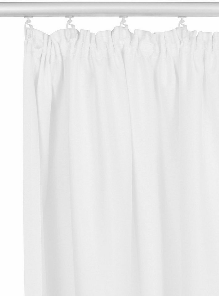 OTTO home Vorhang Raja, Gardinen mit Kräuselband, blickdicht, Wohnzimmer, Topseller! (2 St), Kräuselband, blickdicht, Polyester, 2er-Set, Bestseller, einfarbig, – Bild 4 von 5