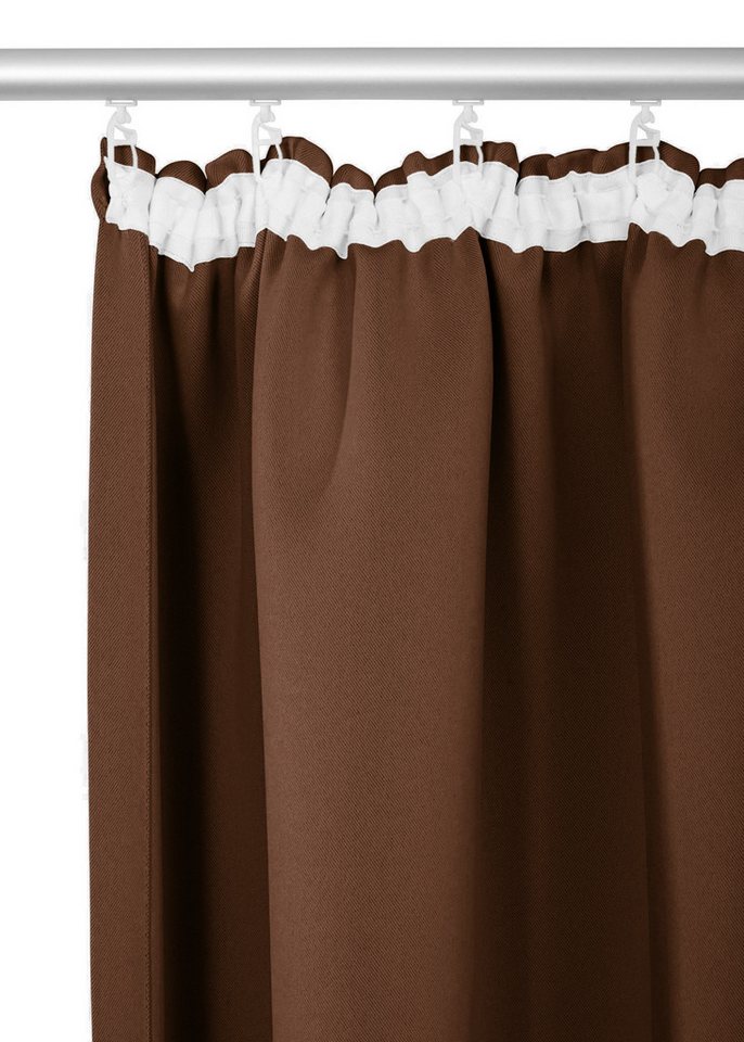 OTTO home Vorhang SOLA, Kräuselband, 1& 2er Pack, blickdicht/verdunkelnd, Topseller! (2 St), Kräuselband, verdunkelnd, Polyester, Breite:130 cm, 1 Schal, einfar – Bild 4 von 5