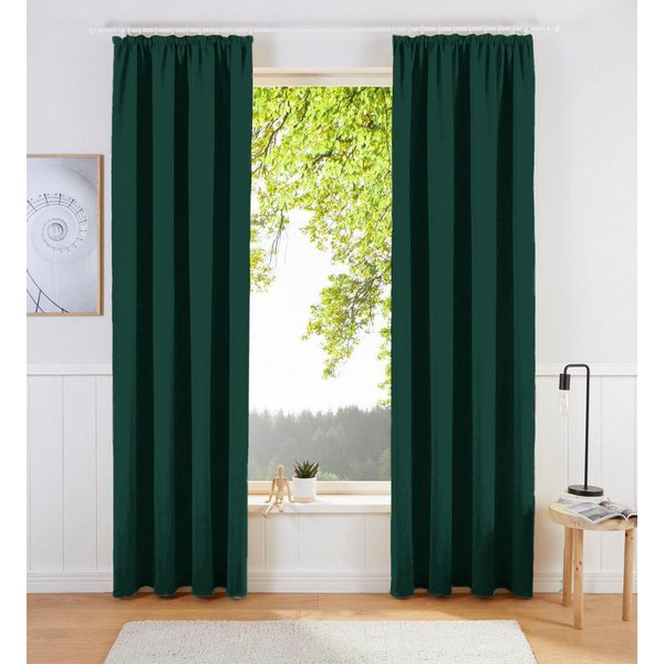 OTTO home Vorhang SOLA, Kräuselband, 1& 2er Pack, blickdicht/verdunkelnd, Topseller! (1 St), Kräuselband, verdunkelnd, Polyester, Breite:130 cm, 1 Schal, einfar
