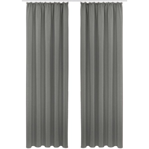 OTTO home Vorhang SOLA, Kräuselband, 1& 2er Pack, blickdicht/verdunkelnd, Topseller! (2 St), Kräuselband, verdunkelnd, Polyester, Breite:130 cm, 1 Schal, einfar