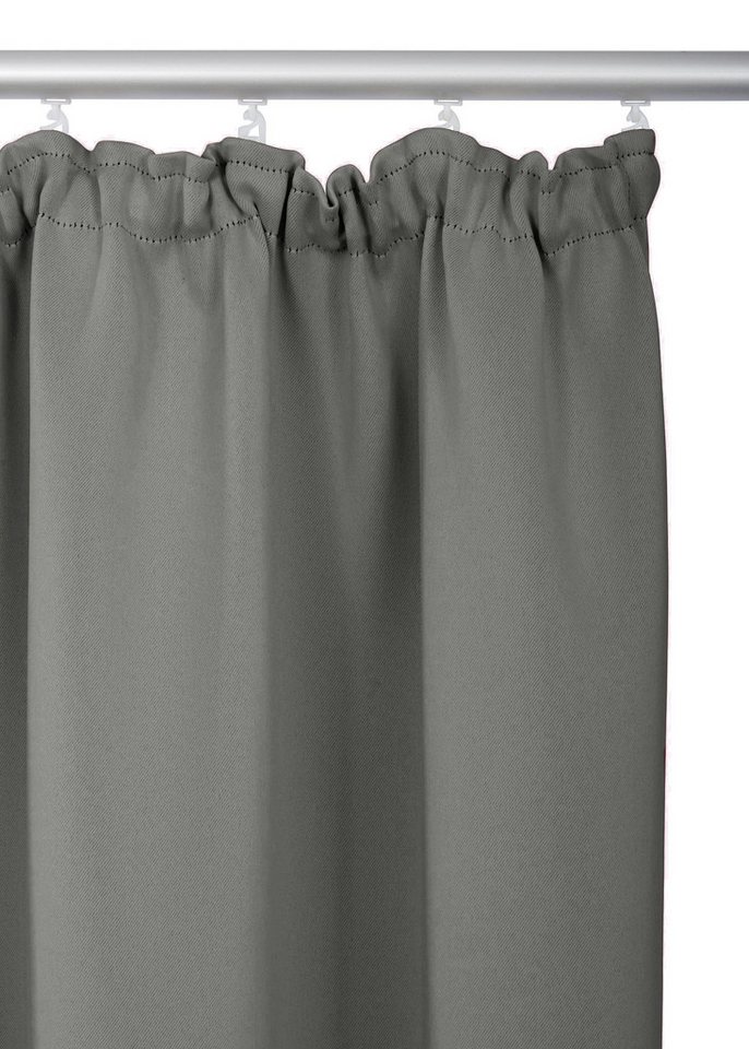 OTTO home Vorhang SOLA, Kräuselband, 1& 2er Pack, blickdicht/verdunkelnd, Topseller! (2 St), Kräuselband, verdunkelnd, Polyester, Breite:130 cm, 1 Schal, einfar – Bild 3 von 5