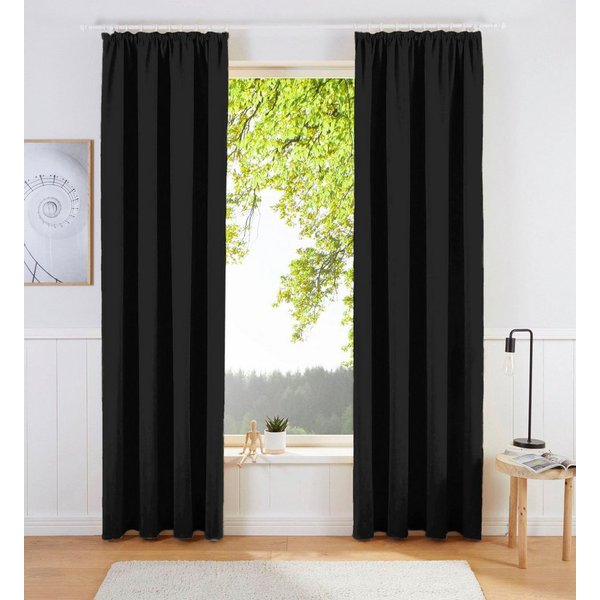 OTTO home Vorhang SOLA, Kräuselband, 1& 2er Pack, blickdicht/verdunkelnd, Topseller! (1 St), Kräuselband, verdunkelnd, Polyester, Breite:130 cm, 1 Schal, einfar