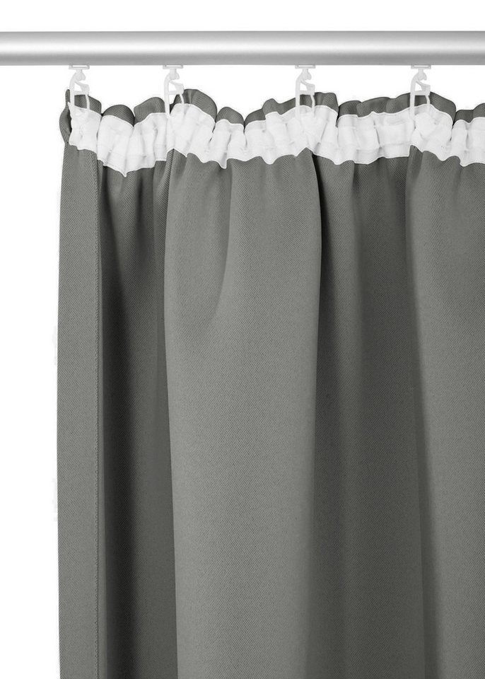 OTTO home Vorhang SOLA, Kräuselband, 1& 2er Pack, blickdicht/verdunkelnd, Topseller! (1 St), Kräuselband, verdunkelnd, Polyester, Breite:130 cm, 1 Schal, einfar – Bild 4 von 5