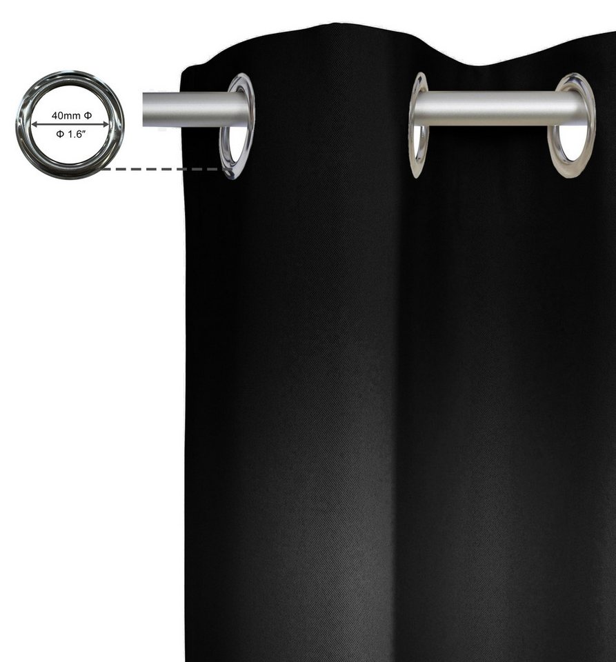OTTO home Vorhang SOLA mit Ösen, 1er & 2 er Pack, blickdicht/verdunkelnd, Topseller! (1 St), Ösen, verdunkelnd, Polyester, blickdicht, Ösen-Aufhängung, wärmeabw – Bild 3 von 5