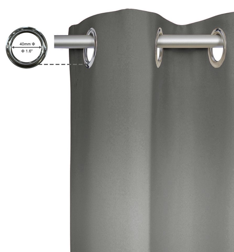OTTO home Vorhang SOLA mit Ösen, 1er & 2 er Pack, blickdicht/verdunkelnd, Topseller! (2 St), Ösen, verdunkelnd, Polyester, blickdicht, Ösen-Aufhängung, wärmeabw – Bild 3 von 5