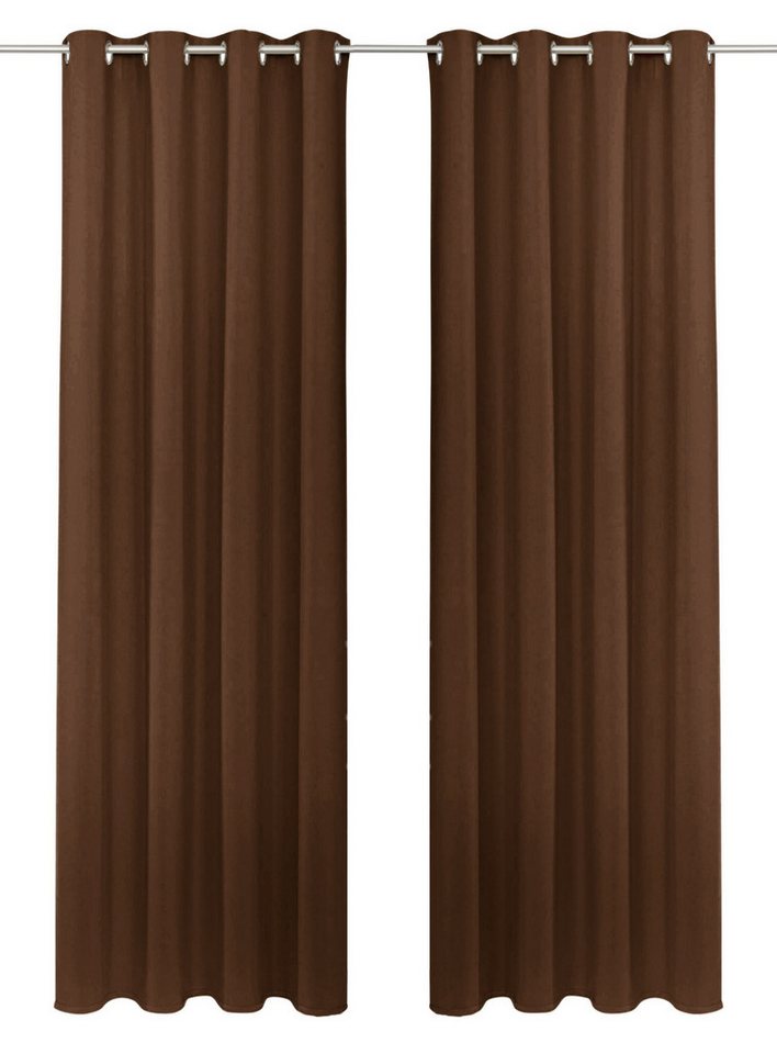 OTTO home Vorhang SOLA mit Ösen, 1er & 2 er Pack, blickdicht/verdunkelnd, Topseller! (1 St), Ösen, verdunkelnd, Polyester, blickdicht, Ösen-Aufhängung, wärmeabw – Bild 2 von 5