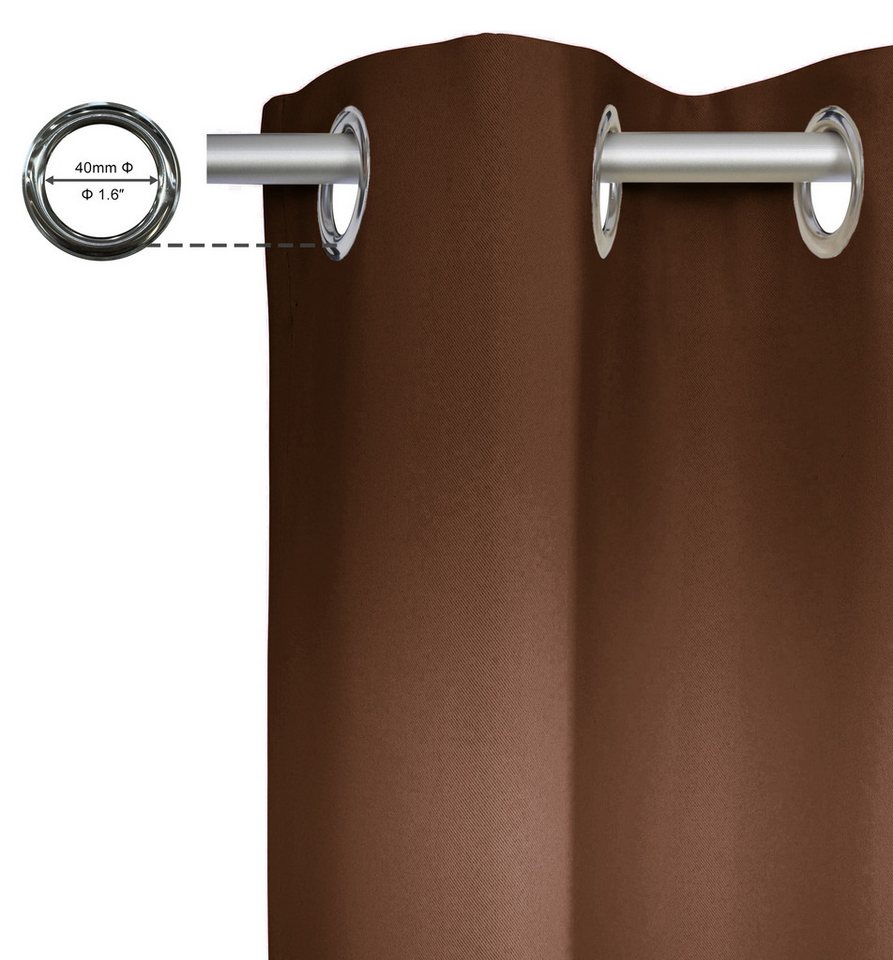 OTTO home Vorhang SOLA mit Ösen, 1er & 2 er Pack, blickdicht/verdunkelnd, Topseller! (1 St), Ösen, verdunkelnd, Polyester, blickdicht, Ösen-Aufhängung, wärmeabw – Bild 3 von 5