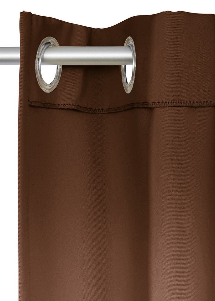 OTTO home Vorhang SOLA mit Ösen, 1er & 2 er Pack, blickdicht/verdunkelnd, Topseller! (1 St), Ösen, verdunkelnd, Polyester, blickdicht, Ösen-Aufhängung, wärmeabw – Bild 4 von 5