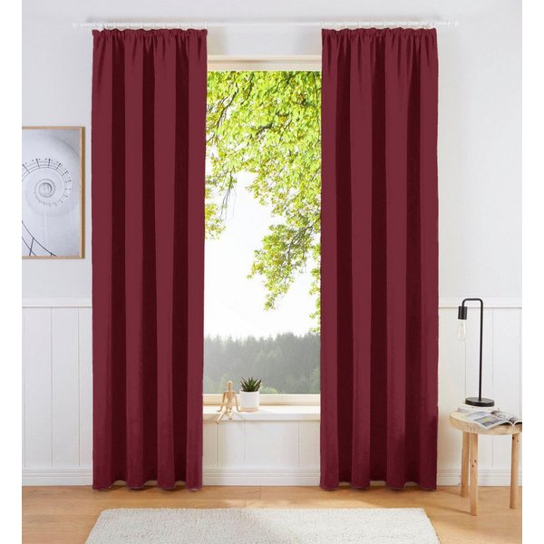 OTTO home Vorhang SOLA, Kräuselband, 1& 2er Pack, blickdicht/verdunkelnd, Topseller! (1 St), Kräuselband, verdunkelnd, Polyester, Breite:130 cm, 1 Schal, einfar