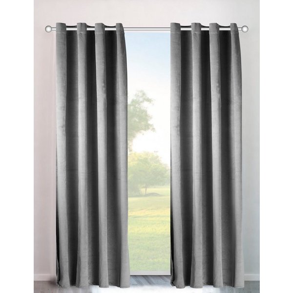 OTTO home Vorhang Velvet Uni, Ösen, blickdicht, 2er-Set, Samt (2 St), Ösen, blickdicht, Polyester, Blickdichter Samt, 2-er Set, edel, Gardine, multifunktional