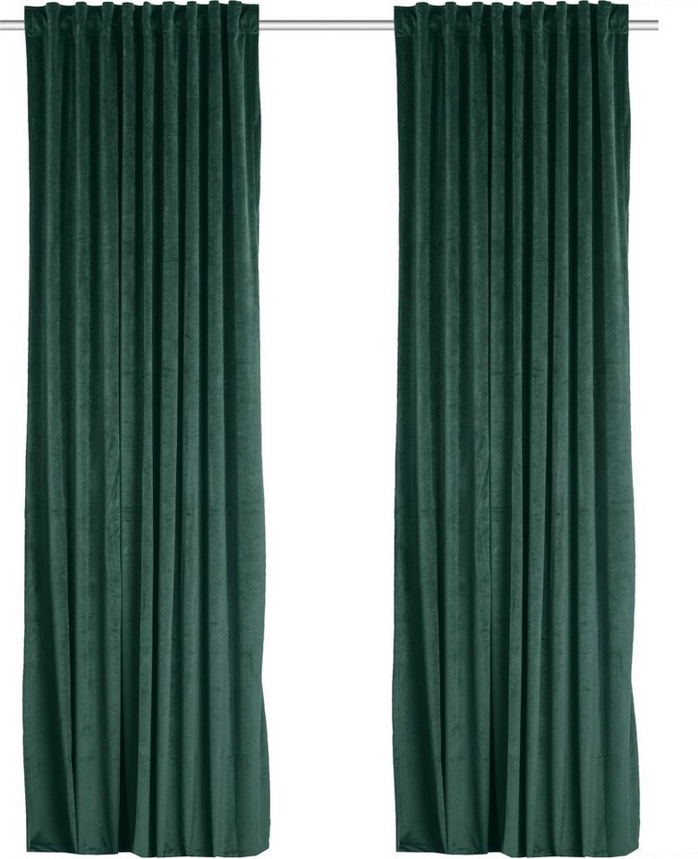 OTTO home Vorhang Velvet uni, 2er-Set, Blickdicht (2 St), Multifunktionsband, blickdicht, Blickdichter Samt, 2-er Set, edel, Gardine, multifunktional – Bild 2 von 5