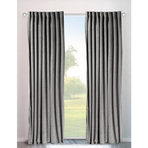 OTTO home Vorhang Velvet uni, 2er-Set, Blickdicht (2 St), Multifunktionsband, blickdicht, Blickdichter Samt, 2-er Set, edel, Gardine, multifunktional