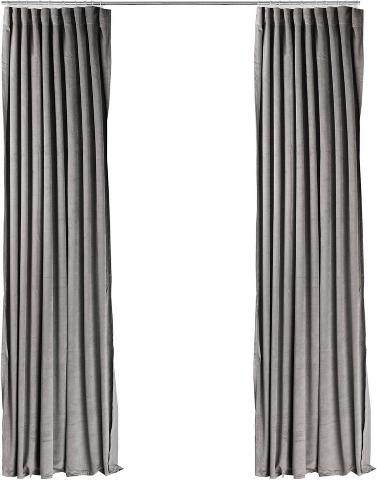 OTTO home Vorhang Velvet uni, 2er-Set, Blickdicht (2 St), Multifunktionsband, blickdicht, Blickdichter Samt, 2-er Set, edel, Gardine, multifunktional – Bild 4 von 5