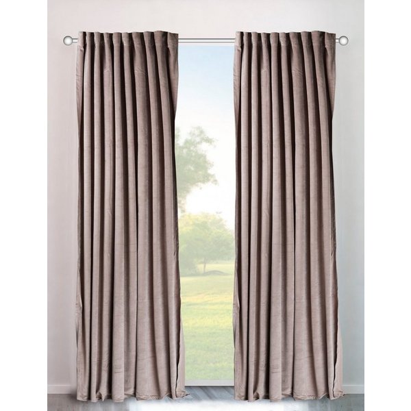 OTTO home Vorhang Velvet uni, 2er-Set, Blickdicht (2 St), Multifunktionsband, blickdicht, Blickdichter Samt, 2-er Set, edel, Gardine, multifunktional