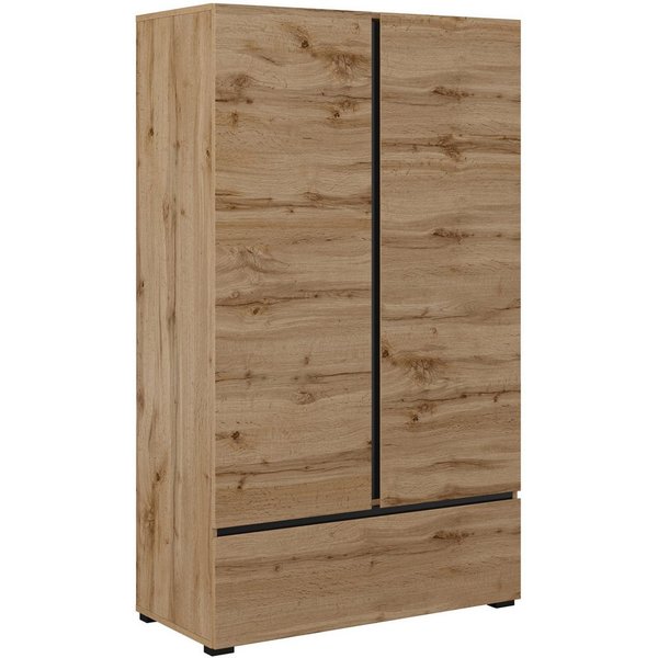 OTTO home Wäscheschrank Cross, moderner griffloser Kleiderschrank Mehrzweckschrank, Drehtürenschrank mit 1 Schublade, 3 Farben verfügbar
