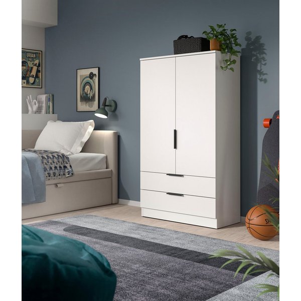 OTTO home Wäscheschrank SKARDE, Kleiderschrank, Schlafzimmerschrank, Schrank (1-St., Höhe: 140 cm, 2 Türen, 2 Schubladen, 1 Kleiderstange) OTTO BESTSELLER, Gard