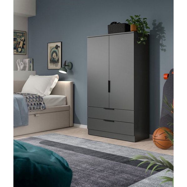 OTTO home Wäscheschrank SKARDE, Kleiderschrank, Schlafzimmerschrank, Schrank (1-St., Höhe: 140 cm, 2 Türen, 2 Schubladen, 1 Kleiderstange) OTTO BESTSELLER, Gard