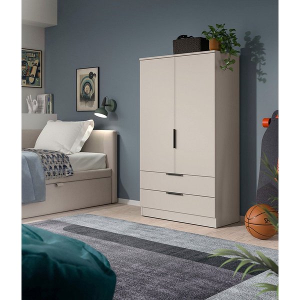 OTTO home Wäscheschrank SKARDE, Kleiderschrank, Schlafzimmerschrank, Schrank (1-St., Höhe: 140 cm, 2 Türen, 2 Schubladen, 1 Kleiderstange) OTTO BESTSELLER, Gard