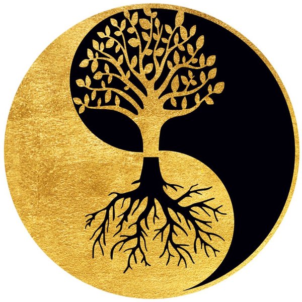 OTTO home Wandbild Lebensbaum, Yin und Yang inkl. rückseitiger Aufhängung, Baum, Baumbilder, Wald (1 St), Lebensbaum-Wandbilder mit handveredelten Blattgold-App