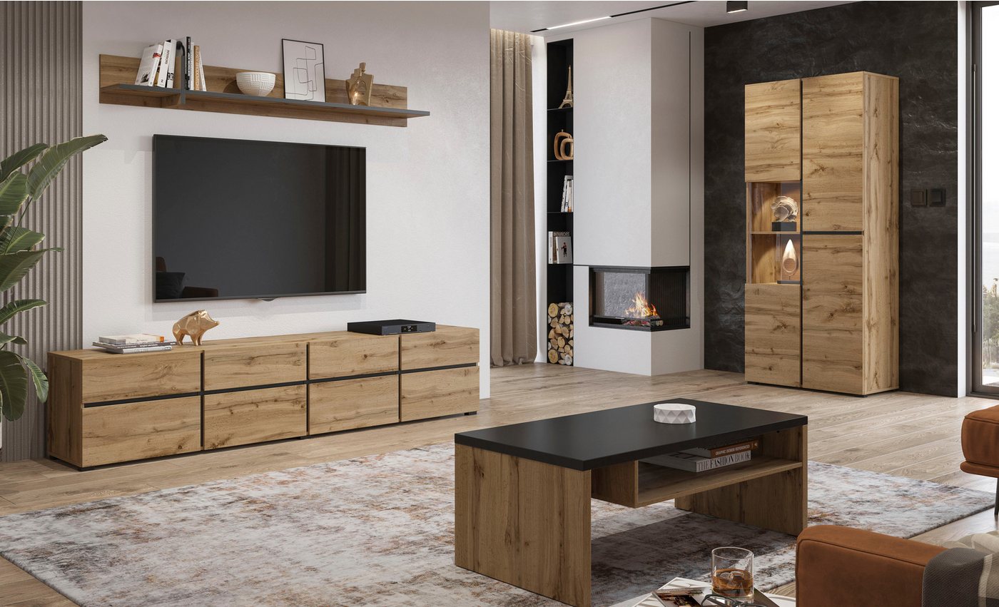 OTTO home Wandboard Cross,Breite 180 cm, moderne Wandregal, Hängeregal mit viel Stauraum – Bild 4 von 5